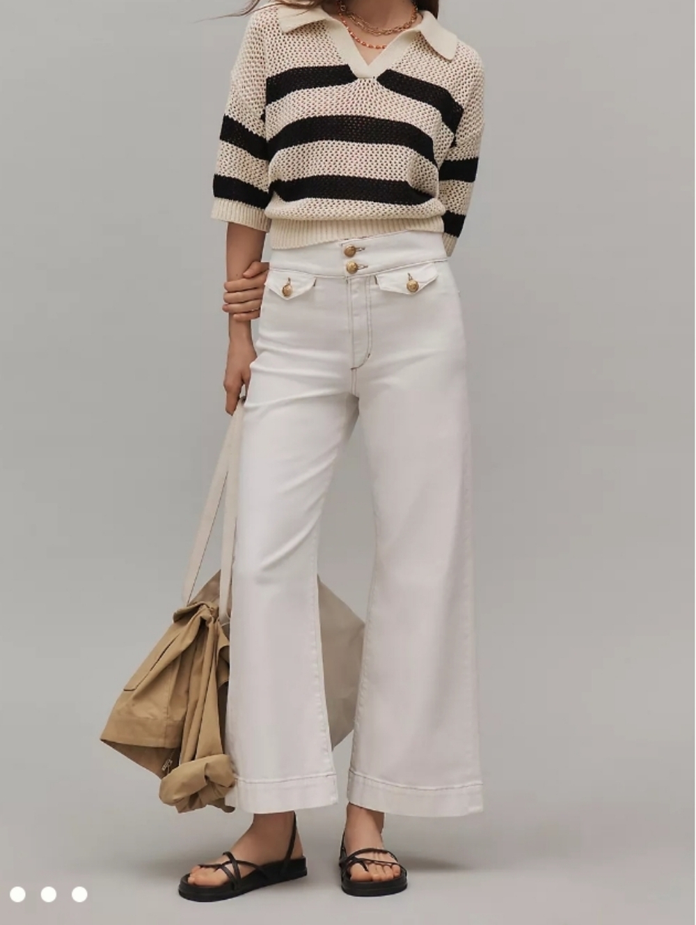 Joe's Jeans The Ellia High-Rise Wide Leg Ankle Jeans Size 25 Coastal Chic